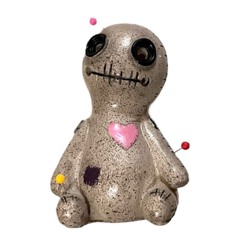Shein Patchwork Voodoo Doll Cone Incense Burner Strange Unusual Collectible